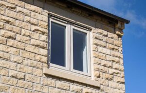 Modern double-glazed windows installed in a Dorset home, showing clean lines and energy efficiency.